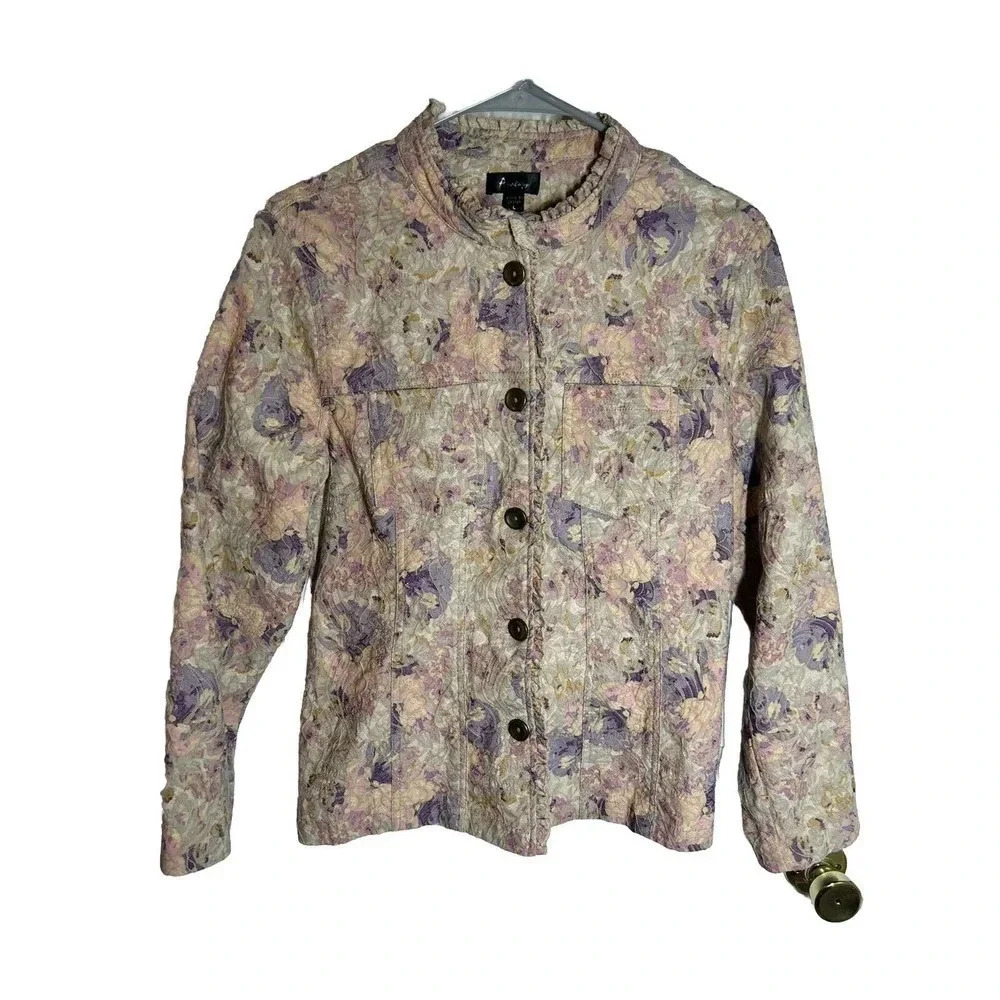Analogy Women’s Floral Jacket Size Large